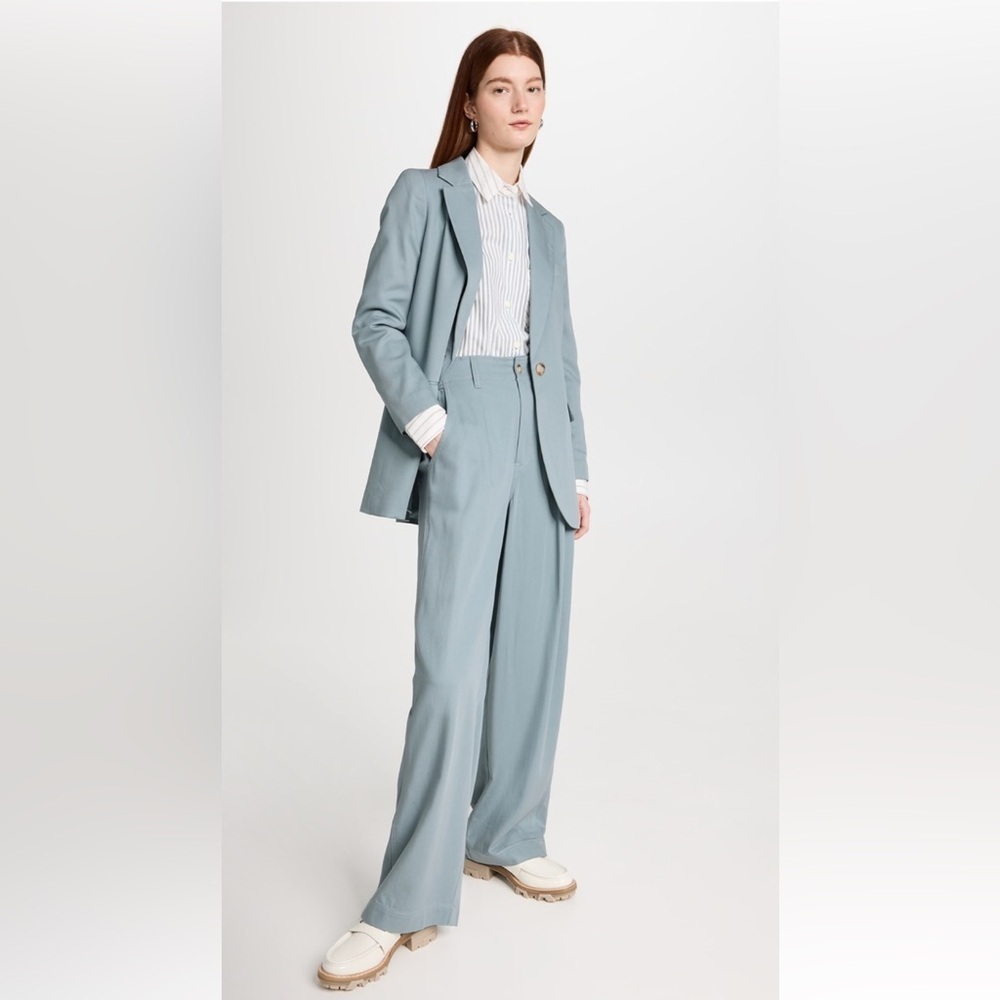 NEW Madewell The Larsen Blazer in Drapeweave Size L Color Overcast Grey